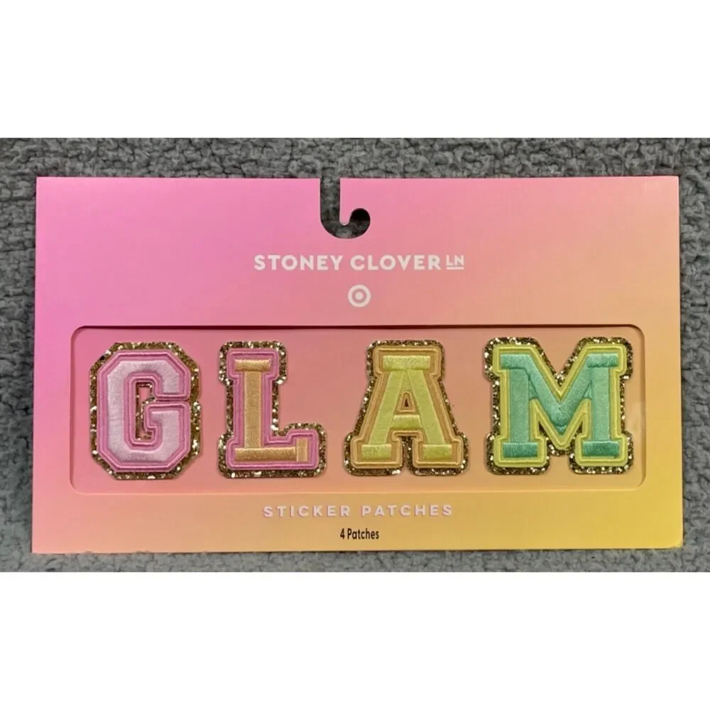 Stoney Clover Lane x Target GLAM Sticker Patches Letters Varsity Pastel Set‎ NEW
